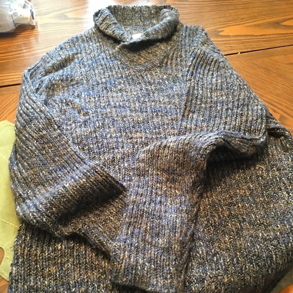 Mens Calvin Klein XL acrylic and wool sweater - with mock turtleneck collar